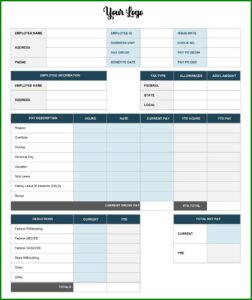 Paycheck Stubs Templates