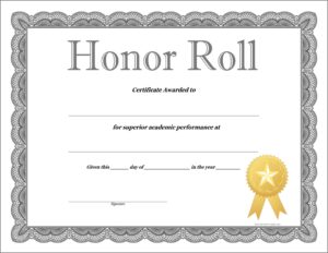 Perfect Attendance Award Template Free