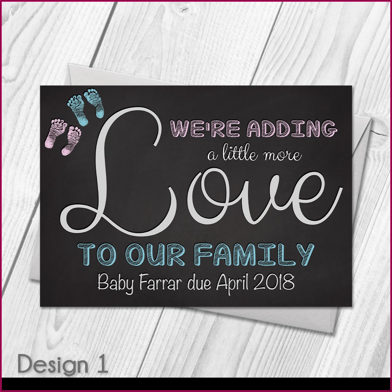 Personalised Pregnancy Announcement Cards