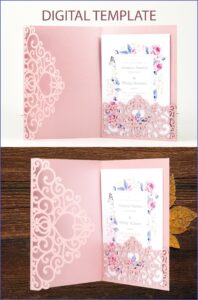 Pocket Fold Wedding Invitation Template