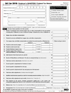 Printable 941 Form For 2021