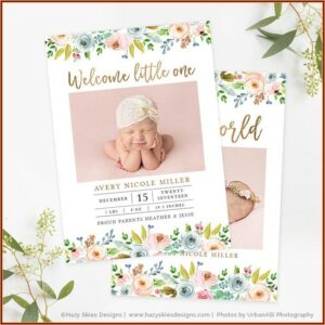 Printable Birth Announcement Template