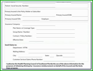 Printable Free Blank Insurance Card Template