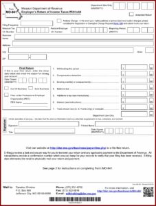 Printable Mo 941 Form