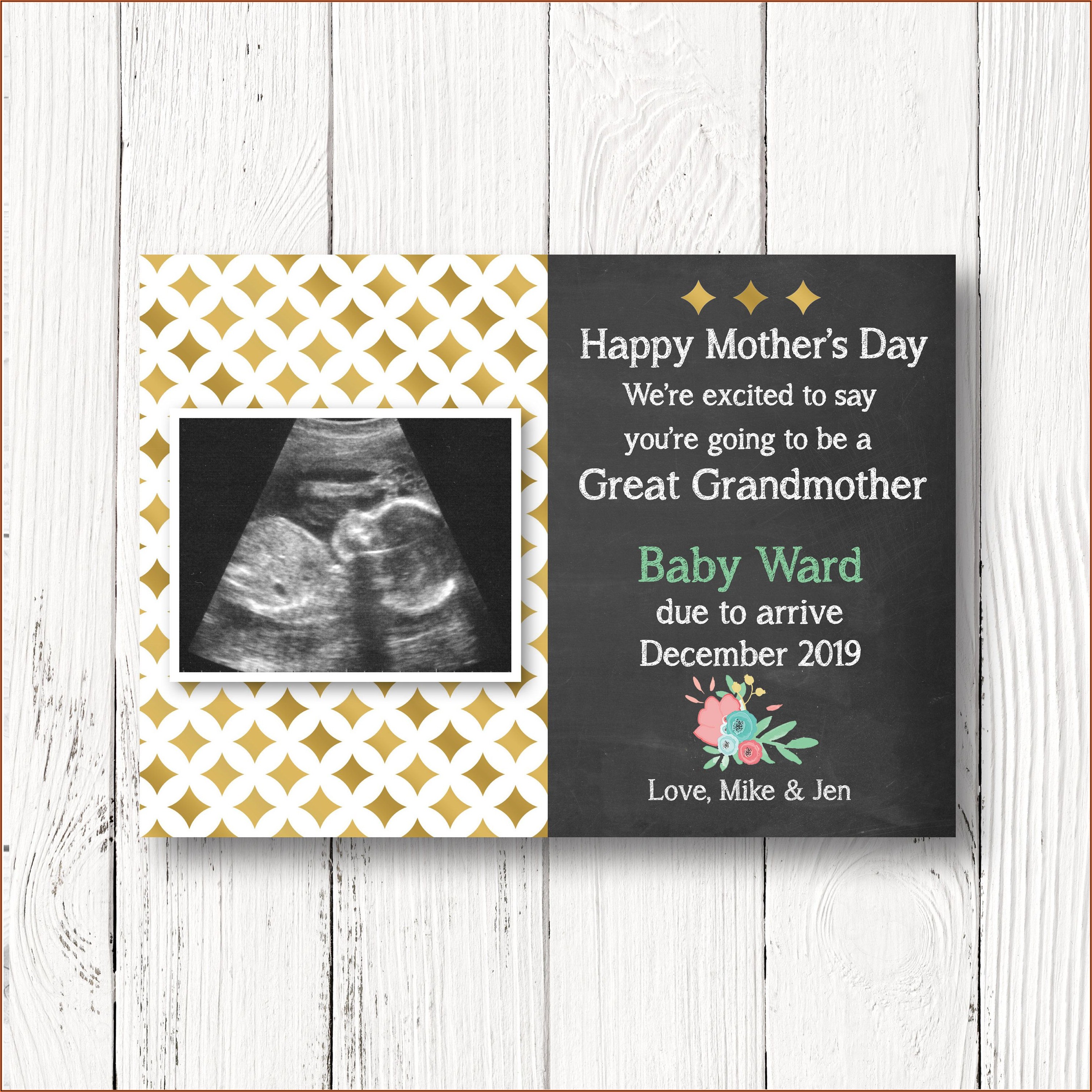 Printable Pregnancy Announcement Cards