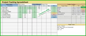 Project Manager Timeline Excel Template