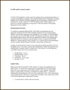 Quality Manual Example Iso 9001