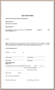 Quit Claim Deed Form Florida Free Download