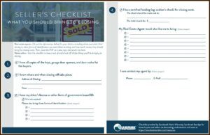 Real Estate Closing Checklist Form