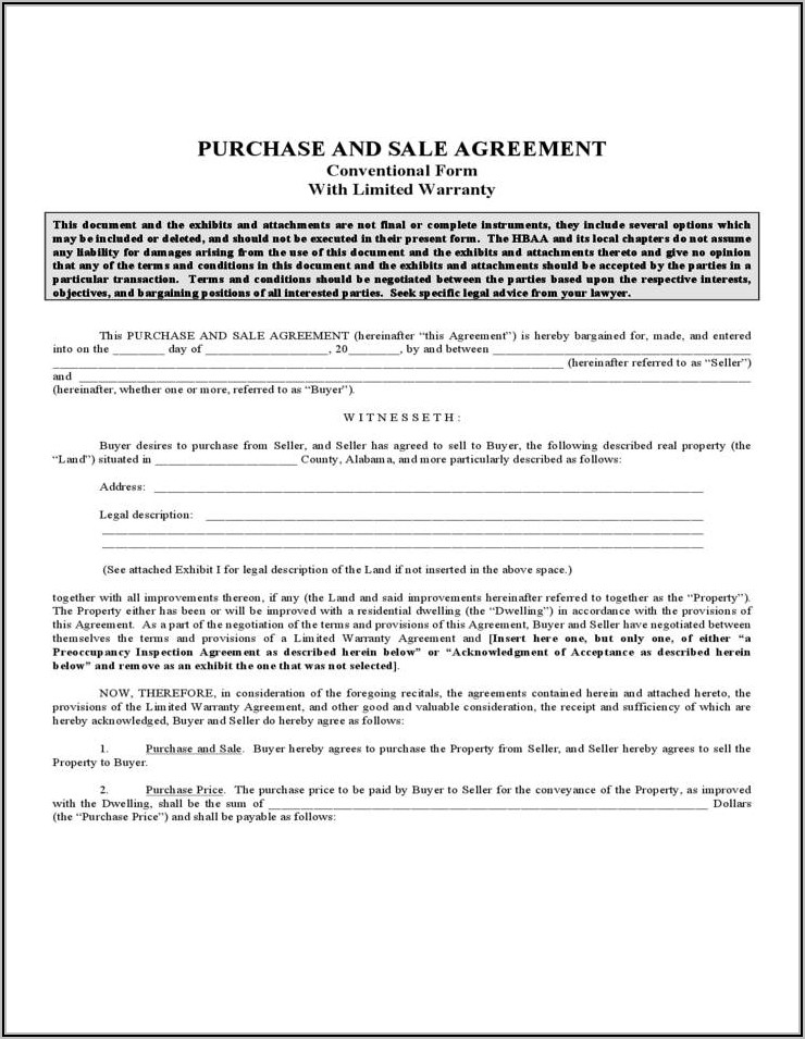 Real Estate Sales Contract Template Word
