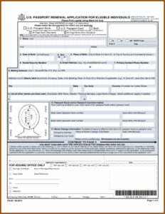 Renewal Of Passport Application Form Download