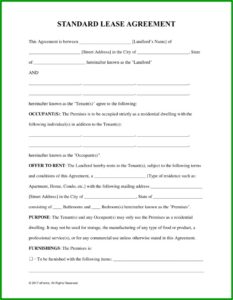 Rental Agreement Templates Microsoft Office