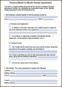 Rental Agreement Word Doc Template
