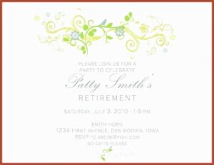Retirement Invite Template Free
