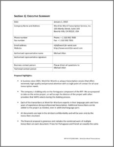 Rfp Request For Proposal Examples