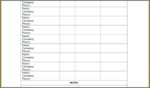 Roll Call Sheet Template