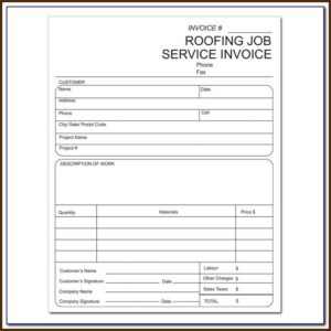 Roofing Bid Sheet Template