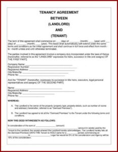 Room Rental Agreement Form Template