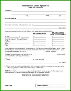 Room Rental Lease Agreement Florida