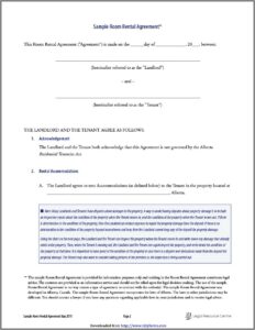 Roommate Lease Agreement Alberta