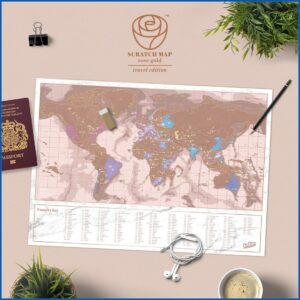 Rose Gold Scratch Map