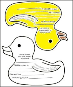 Rubber Duck Baby Shower Invitations Template