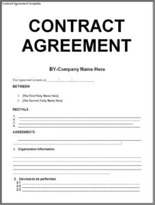 Sales Contract Template Word