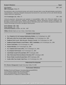 Sales Executive Resume Format