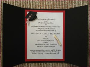 Sample Graduation Invitation Wording