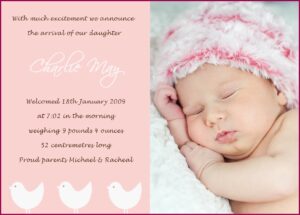 Second Child Birth Announcement Wording