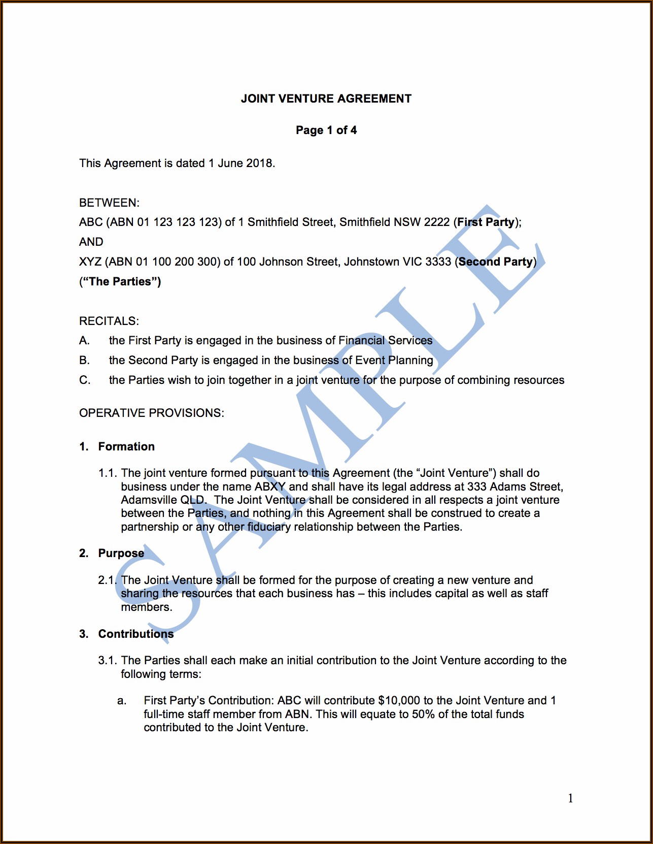 Seed Investment Term Sheet Template
