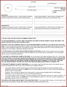 Service Ontario Divorce Forms