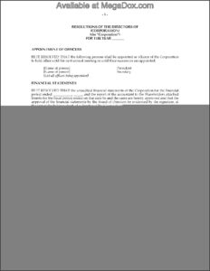 Shareholder Resolution Template Canada