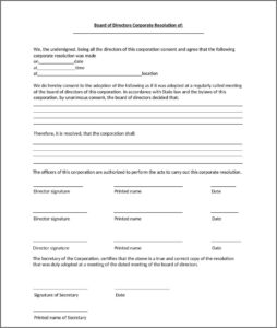 Shareholder Resolution Template Singapore