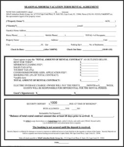 Short Term Rental Agreement Template Word