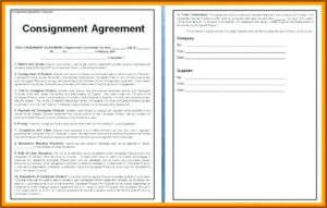 Simple Consignment Agreement Template