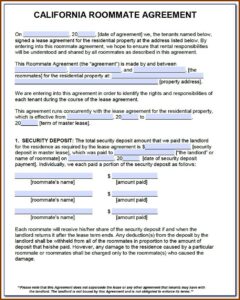 Simple Rental Agreement Template California
