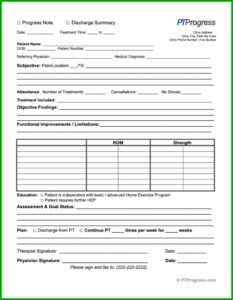 Soap Note Examples Physical Therapy