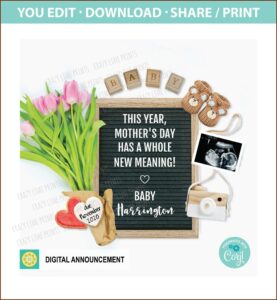 Social Media Pregnancy Announcement Template