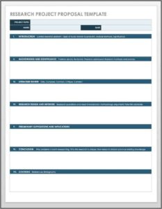 Software Project Proposal Template Word