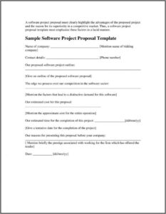 Software Proposal Template Word