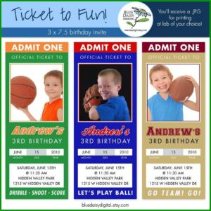 Sports Ticket Invitations Template Free