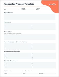 Standard Request For Proposal (rfp) Template And Guide