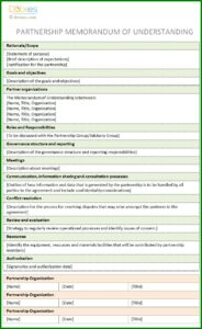 Strategic Partnership Mou Template