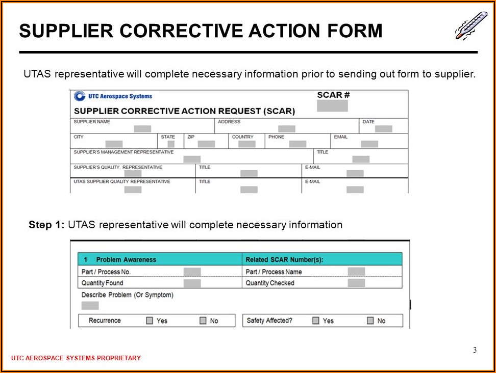 Supplier Corrective Action Request Form