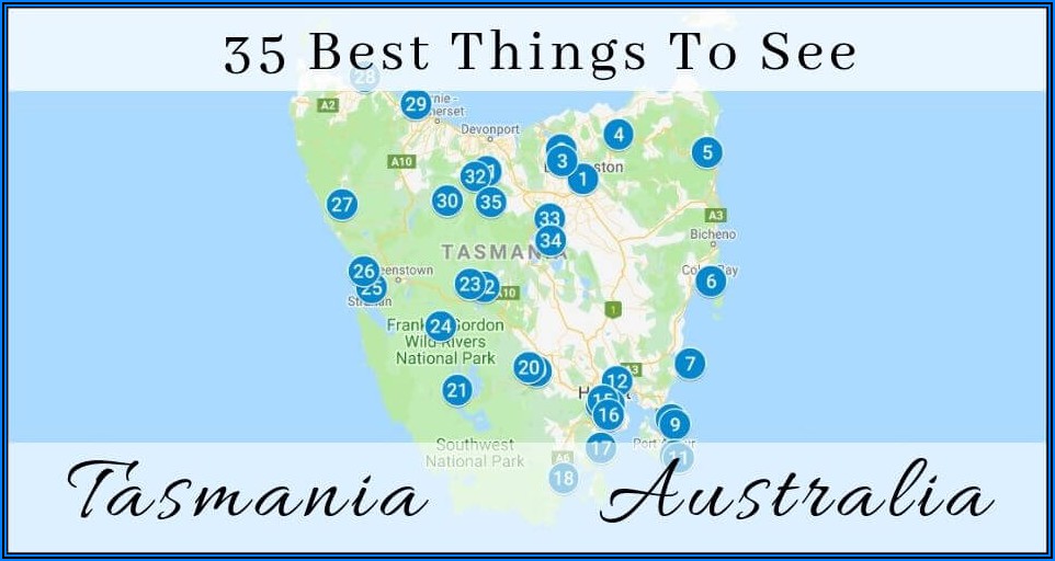 Tasmania Travel Map Pdf