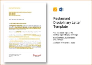Template Disciplinary Letter