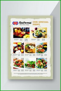 Template Menu Cafe Gratis