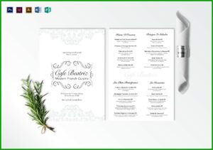 Template Menu Cafe Word
