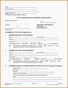 Temporary Custody Forms Az